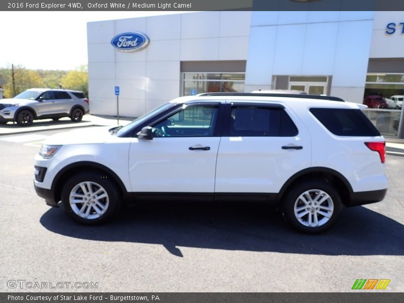 Oxford White / Medium Light Camel 2016 Ford Explorer 4WD