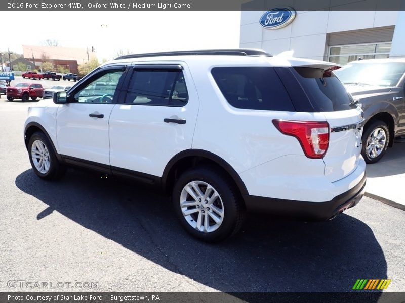 Oxford White / Medium Light Camel 2016 Ford Explorer 4WD