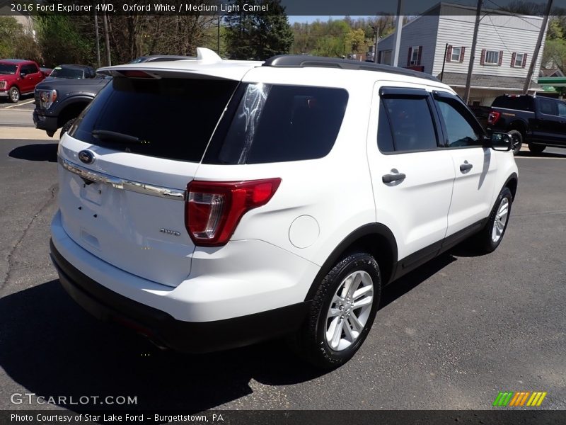 Oxford White / Medium Light Camel 2016 Ford Explorer 4WD