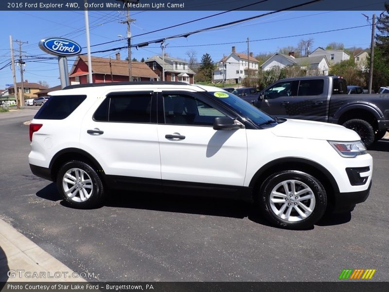 Oxford White / Medium Light Camel 2016 Ford Explorer 4WD