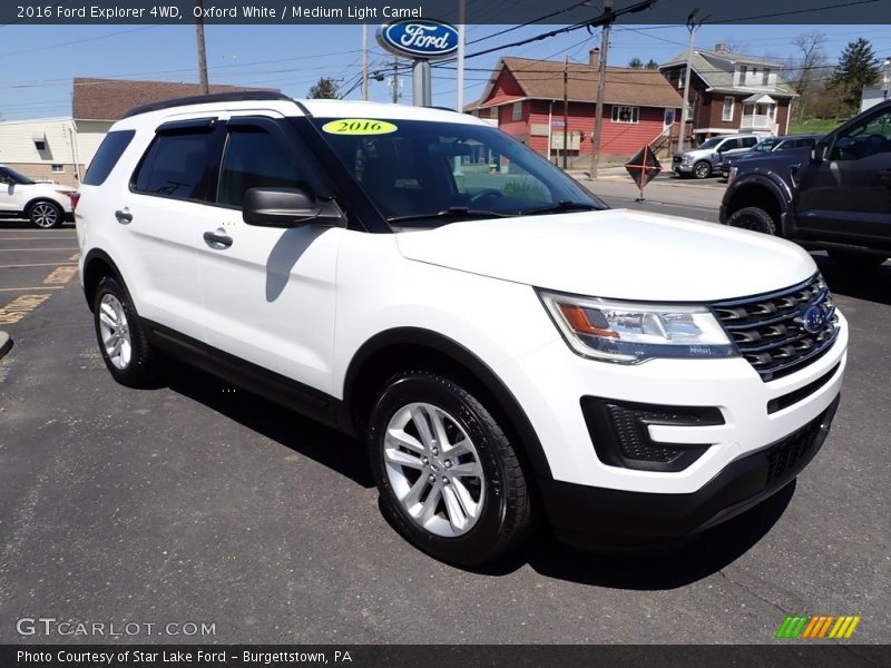 Oxford White / Medium Light Camel 2016 Ford Explorer 4WD