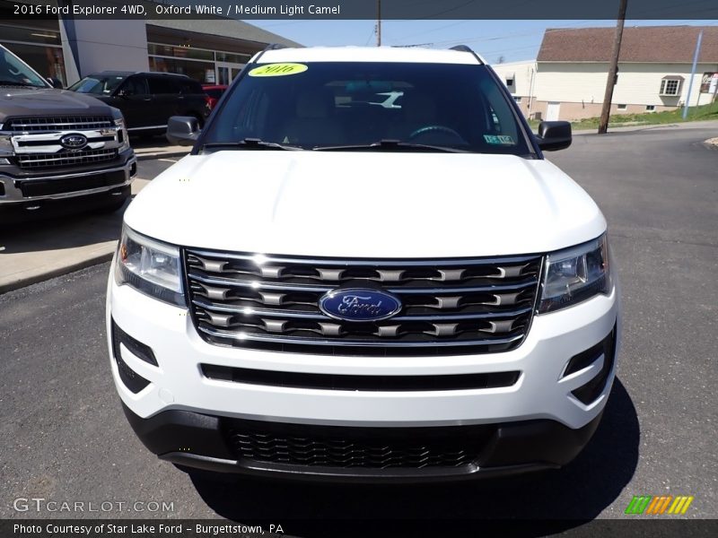 Oxford White / Medium Light Camel 2016 Ford Explorer 4WD