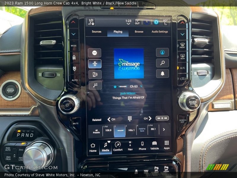 Bright White / Black/New Saddle 2023 Ram 1500 Long Horn Crew Cab 4x4