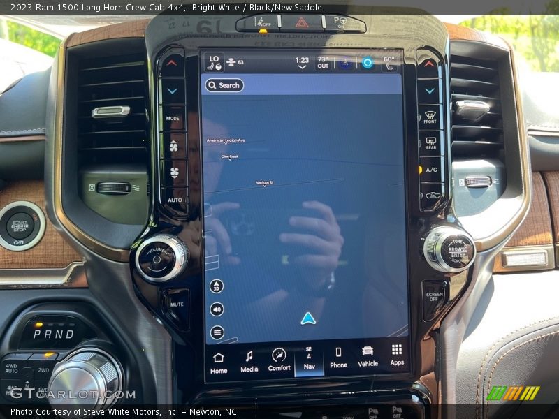 Bright White / Black/New Saddle 2023 Ram 1500 Long Horn Crew Cab 4x4