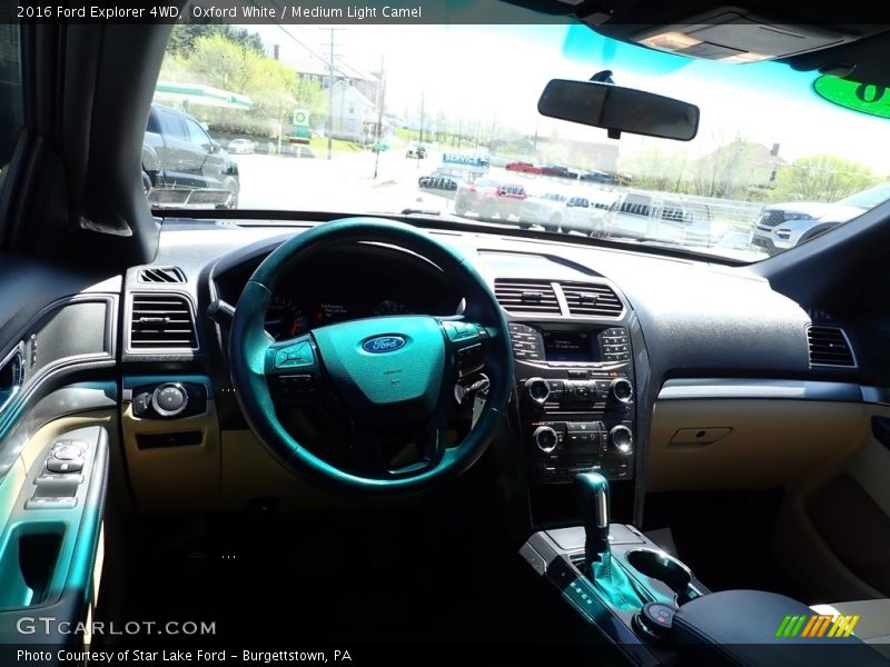 Oxford White / Medium Light Camel 2016 Ford Explorer 4WD
