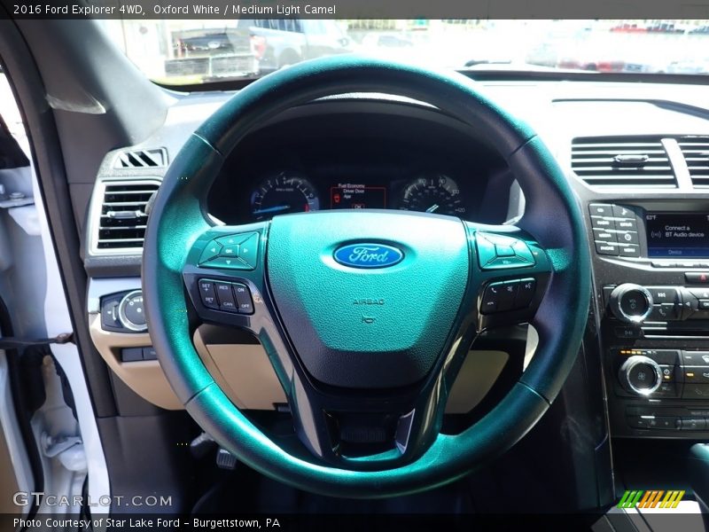 Oxford White / Medium Light Camel 2016 Ford Explorer 4WD