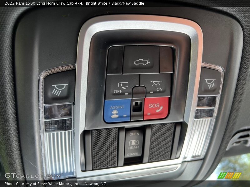 Bright White / Black/New Saddle 2023 Ram 1500 Long Horn Crew Cab 4x4