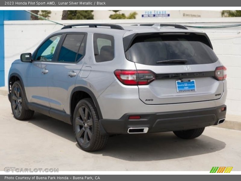Lunar Silver Metallic / Black 2023 Honda Pilot Sport AWD