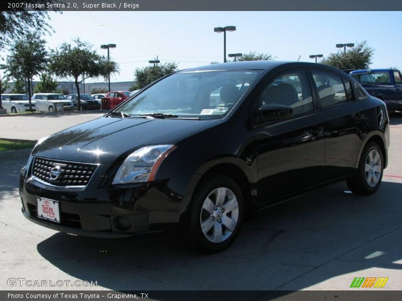 Super Black / Beige 2007 Nissan Sentra 2.0