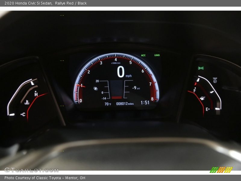  2020 Civic Si Sedan Si Sedan Gauges