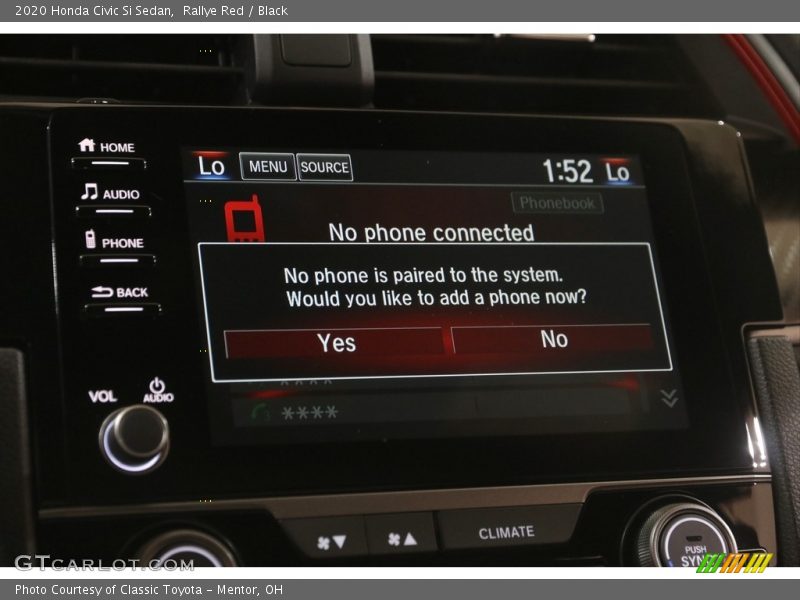 Rallye Red / Black 2020 Honda Civic Si Sedan