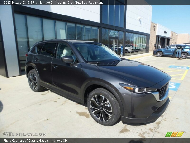 Machine Gray Metallic / Parchment 2023 Mazda CX-5 S Premium AWD