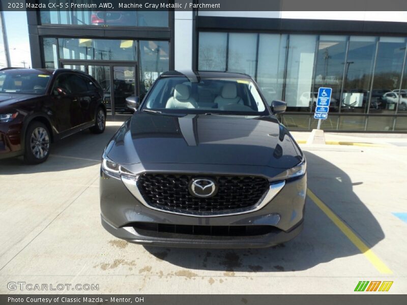 Machine Gray Metallic / Parchment 2023 Mazda CX-5 S Premium AWD