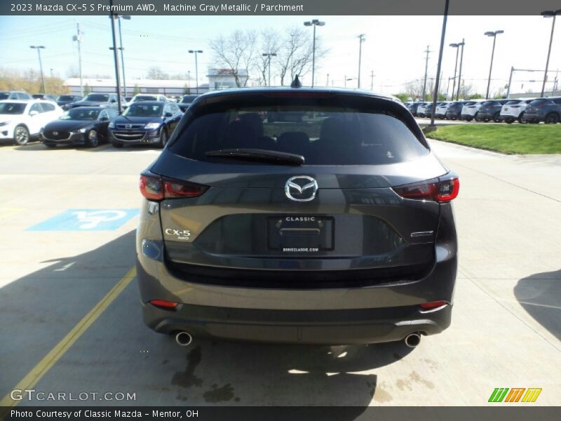 Machine Gray Metallic / Parchment 2023 Mazda CX-5 S Premium AWD