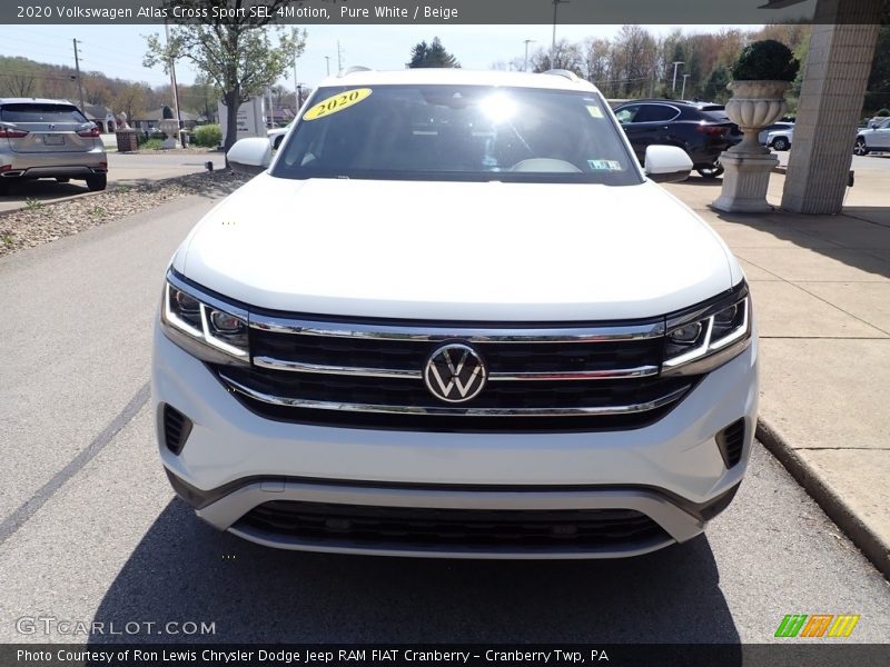 Pure White / Beige 2020 Volkswagen Atlas Cross Sport SEL 4Motion