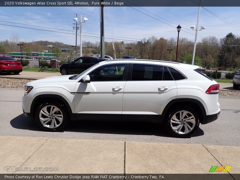 Pure White / Beige 2020 Volkswagen Atlas Cross Sport SEL 4Motion
