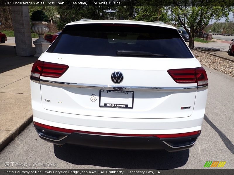 Pure White / Beige 2020 Volkswagen Atlas Cross Sport SEL 4Motion