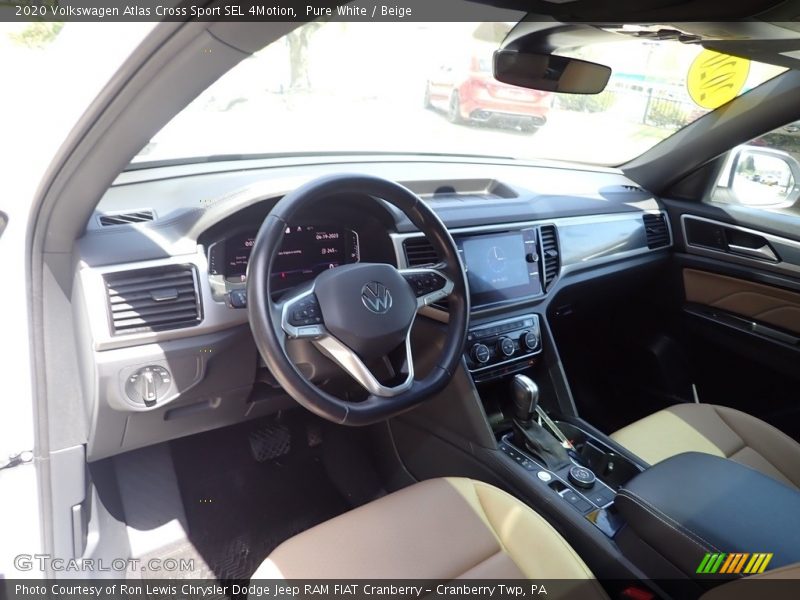 Pure White / Beige 2020 Volkswagen Atlas Cross Sport SEL 4Motion