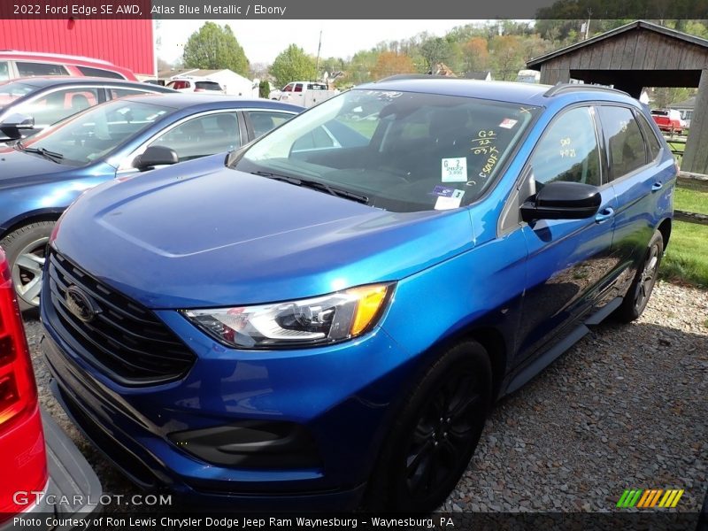 Atlas Blue Metallic / Ebony 2022 Ford Edge SE AWD