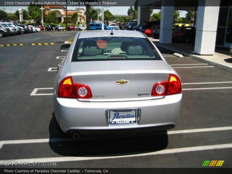 Silver Ice Metallic / Titanium 2009 Chevrolet Malibu Hybrid Sedan