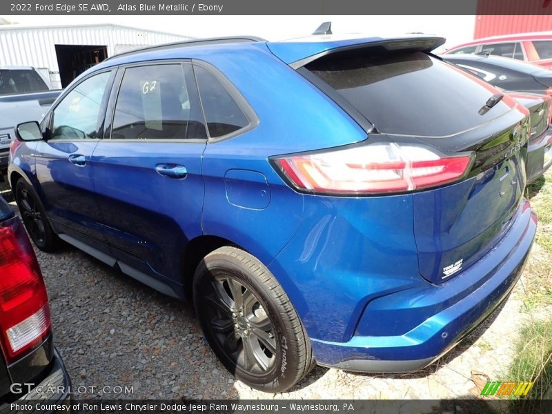 Atlas Blue Metallic / Ebony 2022 Ford Edge SE AWD