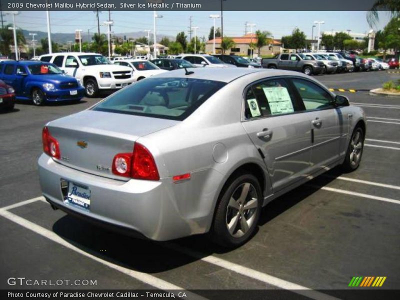 Silver Ice Metallic / Titanium 2009 Chevrolet Malibu Hybrid Sedan