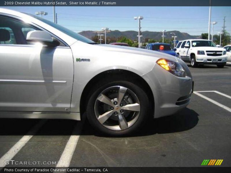 Silver Ice Metallic / Titanium 2009 Chevrolet Malibu Hybrid Sedan