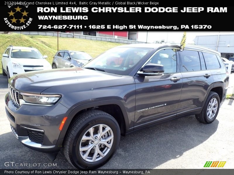 Baltic Gray Metallic / Global Black/Wicker Beige 2022 Jeep Grand Cherokee L Limited 4x4