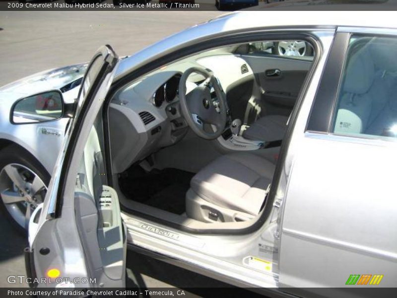Silver Ice Metallic / Titanium 2009 Chevrolet Malibu Hybrid Sedan