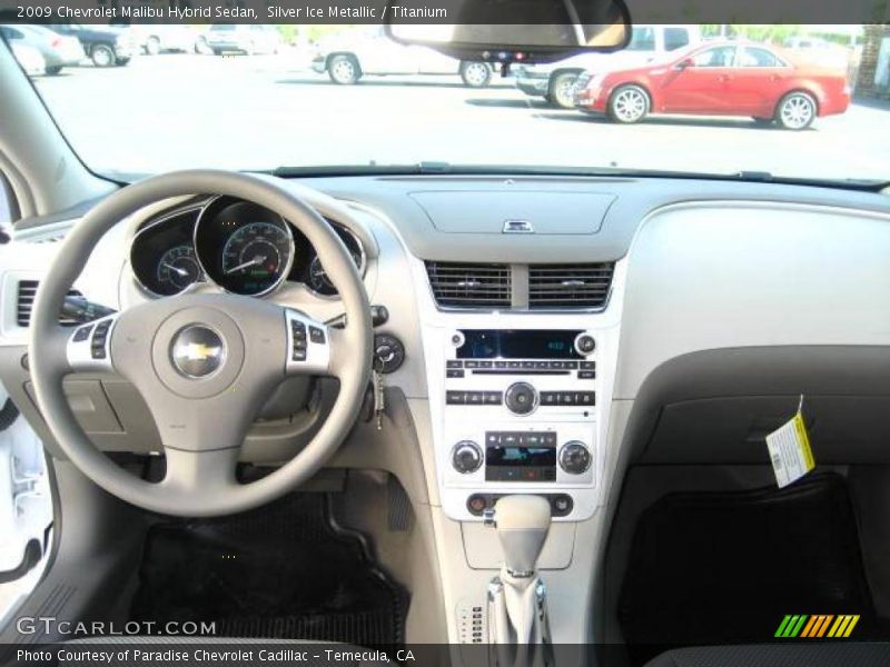 Silver Ice Metallic / Titanium 2009 Chevrolet Malibu Hybrid Sedan