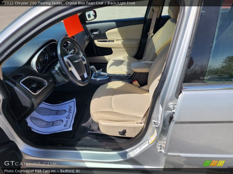 Crystal Blue Pearl Coat / Black/Light Frost 2012 Chrysler 200 Touring Sedan