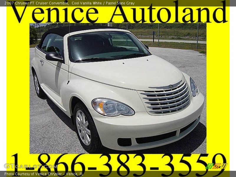 Cool Vanilla White / Pastel Slate Gray 2007 Chrysler PT Cruiser Convertible