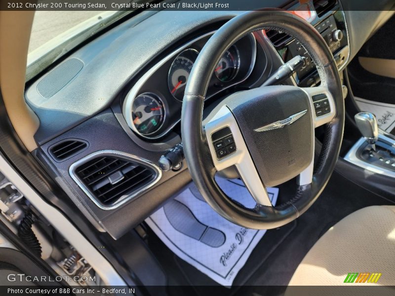 Crystal Blue Pearl Coat / Black/Light Frost 2012 Chrysler 200 Touring Sedan