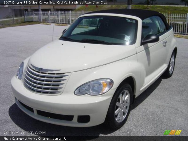 Cool Vanilla White / Pastel Slate Gray 2007 Chrysler PT Cruiser Convertible