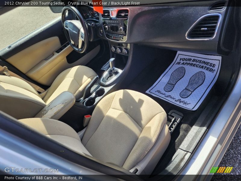 Crystal Blue Pearl Coat / Black/Light Frost 2012 Chrysler 200 Touring Sedan