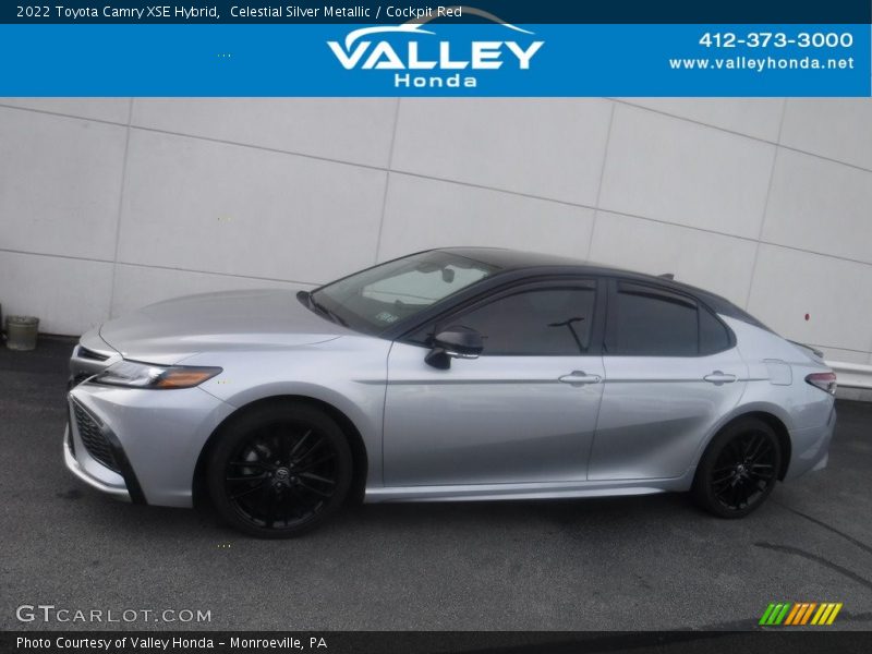 Celestial Silver Metallic / Cockpit Red 2022 Toyota Camry XSE Hybrid