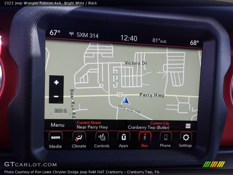 Navigation of 2023 Wrangler Rubicon 4x4