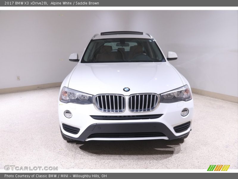 Alpine White / Saddle Brown 2017 BMW X3 xDrive28i