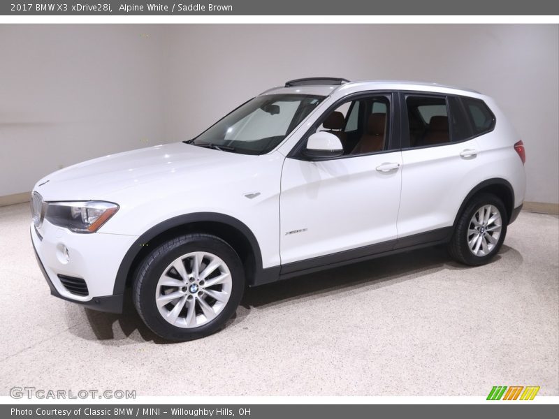 Alpine White / Saddle Brown 2017 BMW X3 xDrive28i