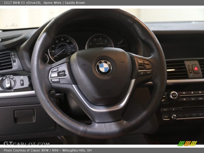 Alpine White / Saddle Brown 2017 BMW X3 xDrive28i