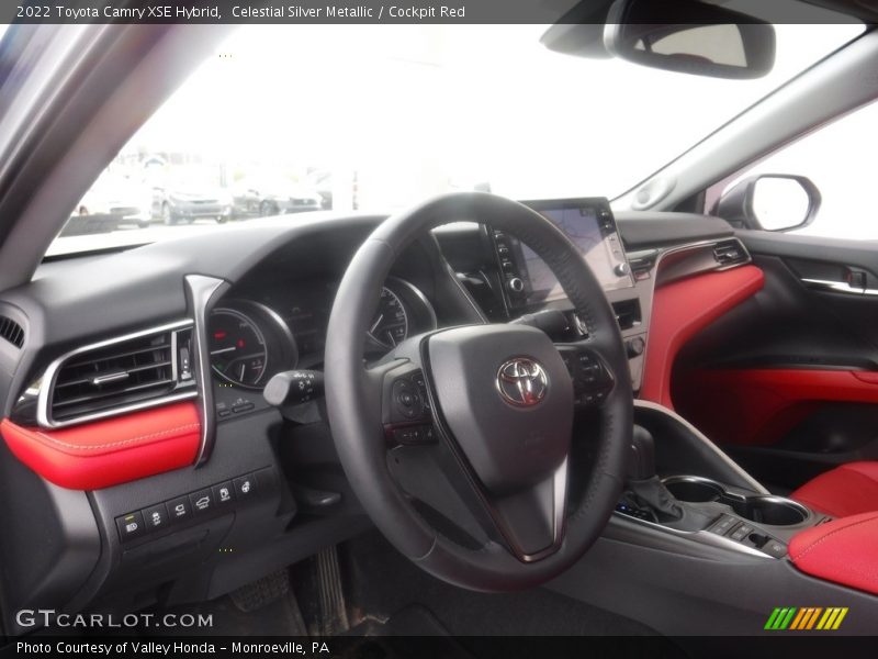Celestial Silver Metallic / Cockpit Red 2022 Toyota Camry XSE Hybrid