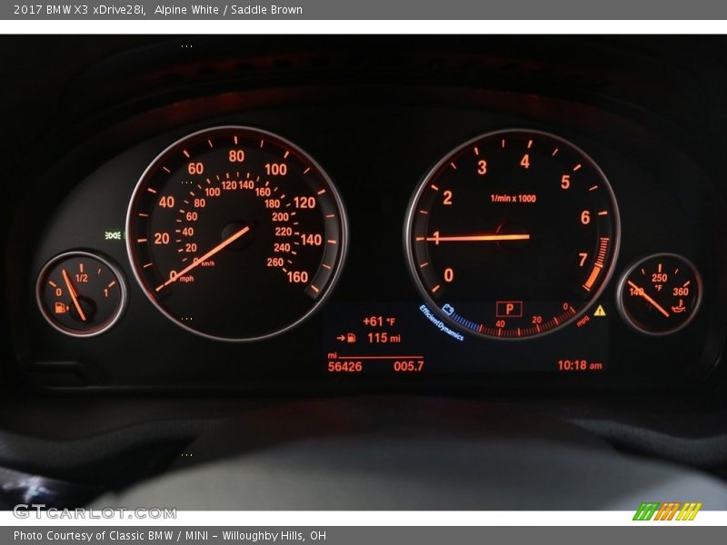 Alpine White / Saddle Brown 2017 BMW X3 xDrive28i