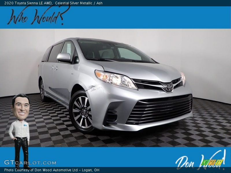 Celestial Silver Metallic / Ash 2020 Toyota Sienna LE AWD
