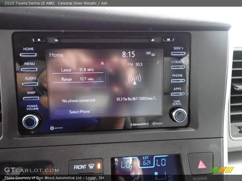 Celestial Silver Metallic / Ash 2020 Toyota Sienna LE AWD