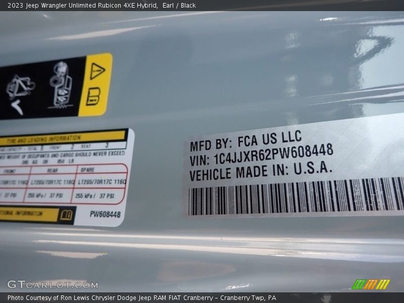 Earl / Black 2023 Jeep Wrangler Unlimited Rubicon 4XE Hybrid