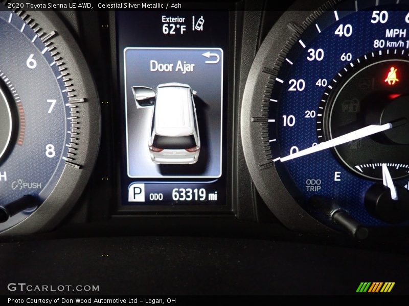 Celestial Silver Metallic / Ash 2020 Toyota Sienna LE AWD