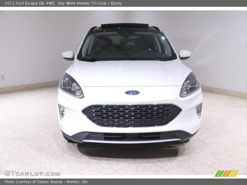 Star White Metallic Tri-Coat / Ebony 2021 Ford Escape SEL 4WD