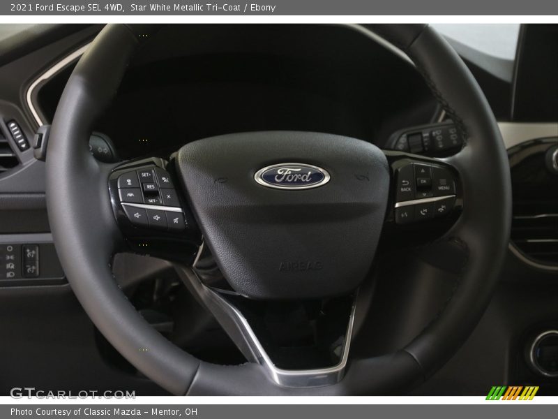 Star White Metallic Tri-Coat / Ebony 2021 Ford Escape SEL 4WD