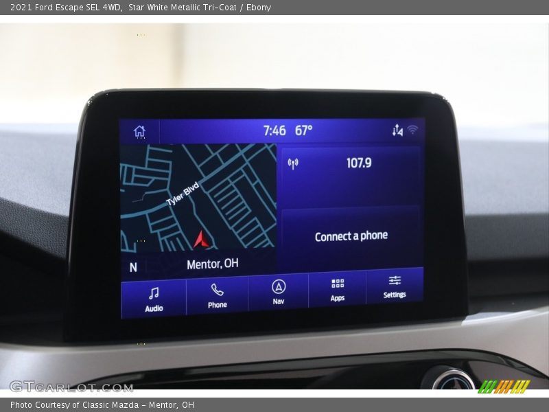Star White Metallic Tri-Coat / Ebony 2021 Ford Escape SEL 4WD