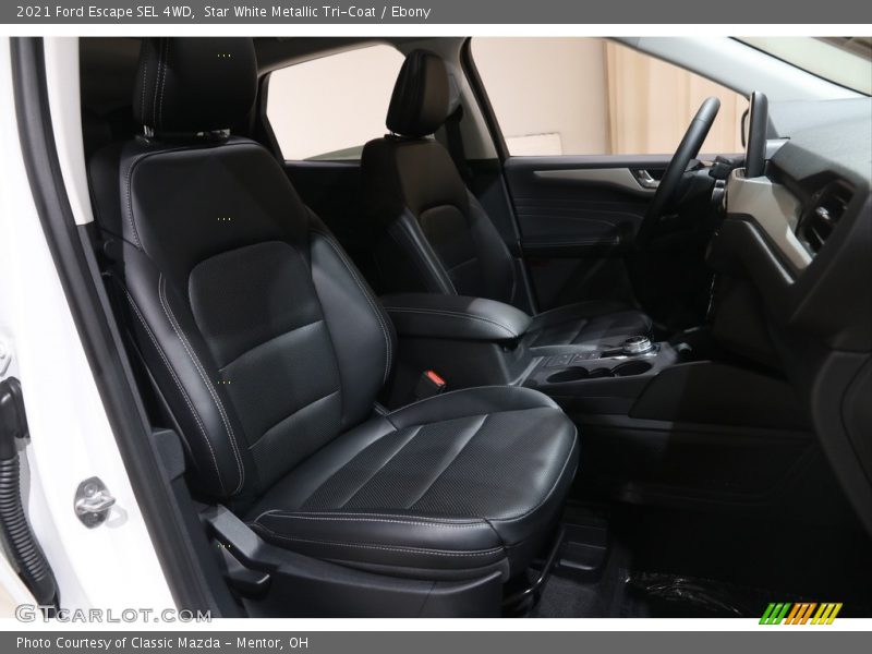 Star White Metallic Tri-Coat / Ebony 2021 Ford Escape SEL 4WD